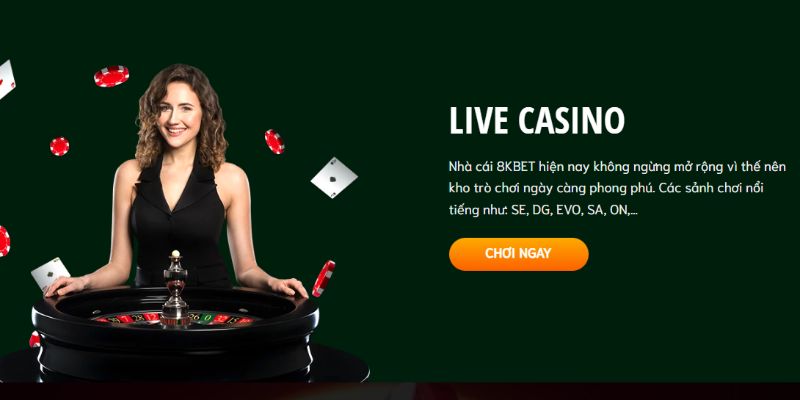 8Kbet - Sảnh casino lớn nhất châu Á